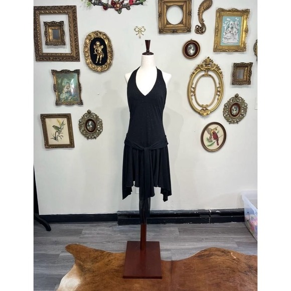 City Triangles Dresses & Skirts - Vintage Y2K City Triangles Glitter Halter Handkerchief Dress